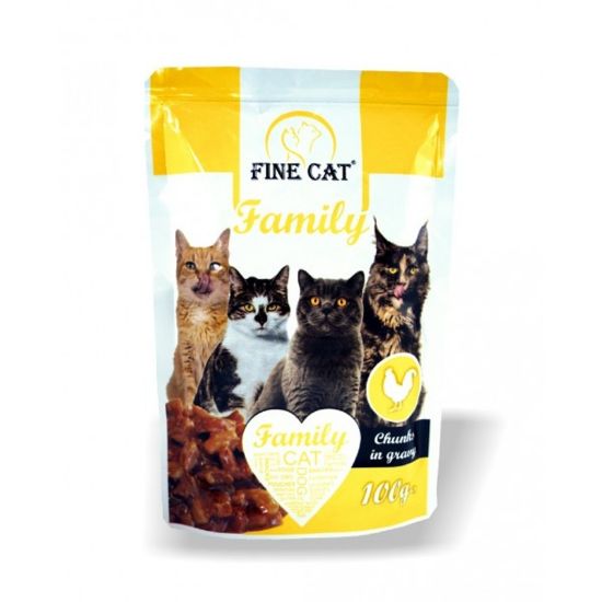Εικόνα της (24)FINE CAT FAMILY POUCH CHICKEN100g