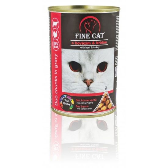 Εικόνα της (12)FINE CAT CAN DUO BEEF & TURKEY 415g