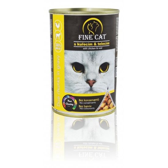 Εικόνα της (12)FINE CAT CAN DUO CHICKEN & VEAL 415g
