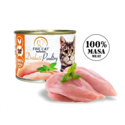 Εικόνα της (15)FINE CAT EXCLUSIVE 100% MEAT POULTRY 200g