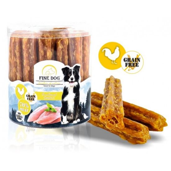 Εικόνα της FINE DOG FON GRAIN FREE FUNCTIONAL MEAT STAR CHICKEN 25pcs