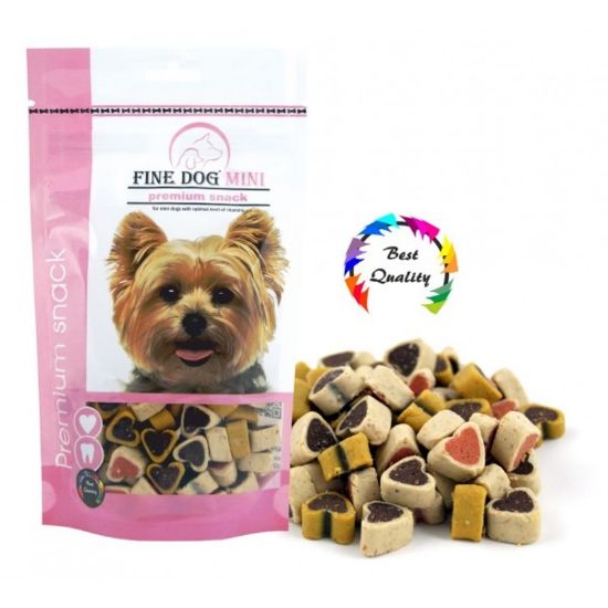 Εικόνα της FINE DOG MINI HEARTS SOFT MIX 100g