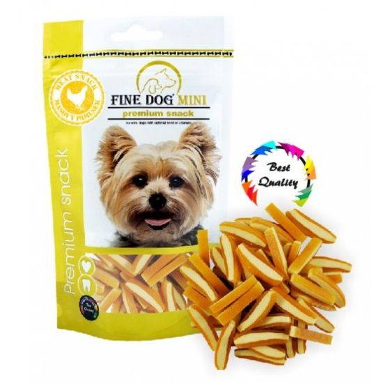 Εικόνα της FINE DOG MINI SANDWICH MINI STRIPS CHICKEN 80g