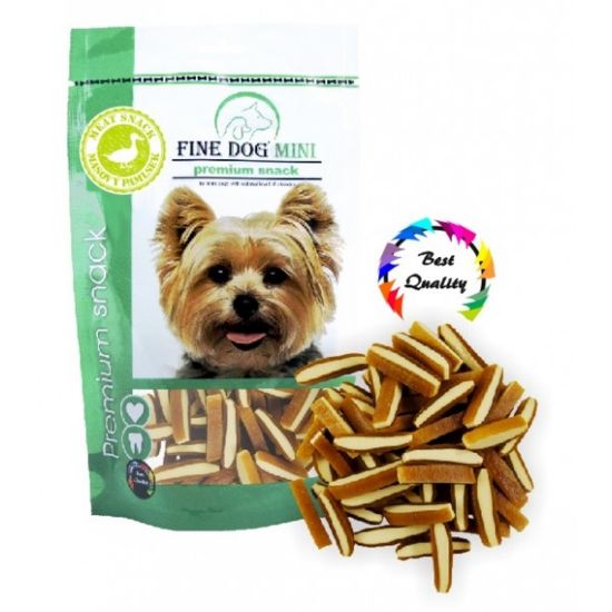 Εικόνα της FINE DOG MINI SANDWICH MINI STRIPS DUCK 80g