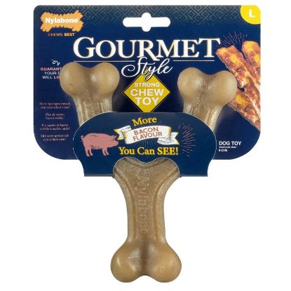 Εικόνα της NYLABONE GOURMET WISHBONE BACON L