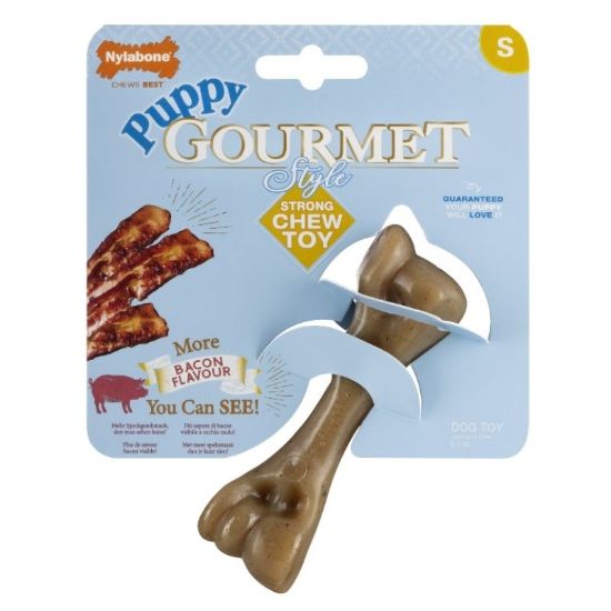 Εικόνα της NYLABONE PUPPY GOURMET FEMUR BACON S