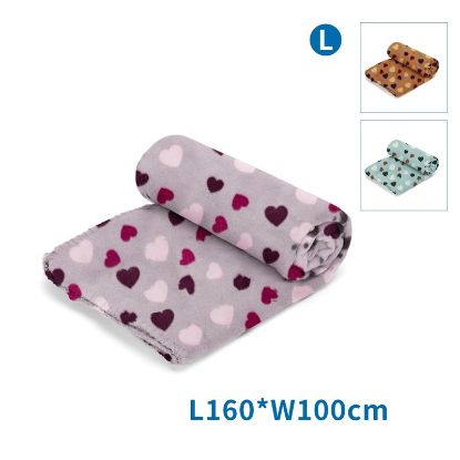Εικόνα της Heart-shaped print series pet blanket L160*W100cm 3 colors mixed