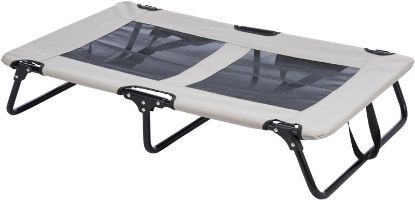 Εικόνα της Dog lounger, 120 × 19 × 70 cm, beige/black