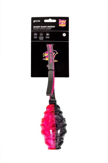 Εικόνα της PLAY AND RUN RUGBY SLING BALL ON/OFF L 13.7CM GREY/PINK