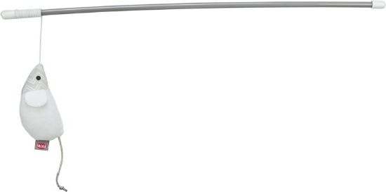 Εικόνα της Playing rod mouse, plastic/plush, 46 cm