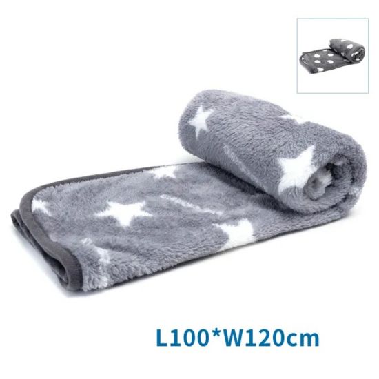 Εικόνα της Printed blanket L100*W120cm Grey