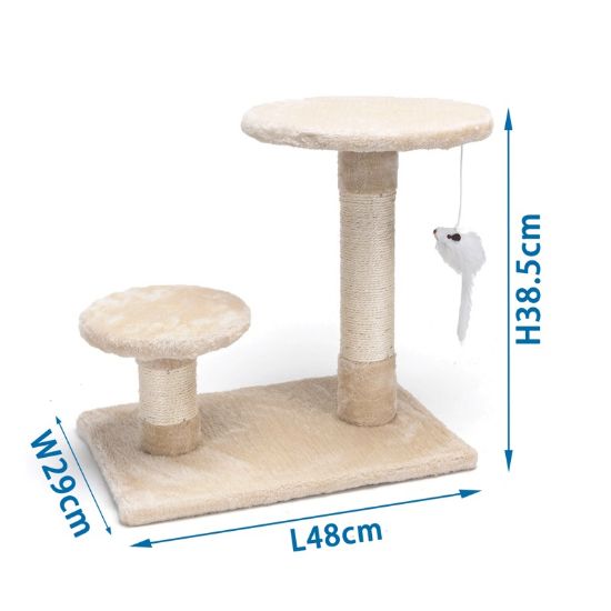 Εικόνα της Mini multi-layer cat tree L48*W29*H38.5cm Light white