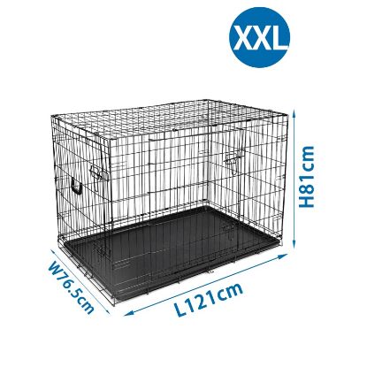 Εικόνα της Dog wire cage L121*W76.5*H81cm Steel