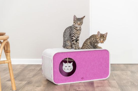 Εικόνα της Cave Merle, felt, rectangular, 58 × 29 × 27 cm, sand/berry