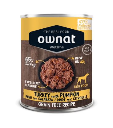 Εικόνα της OWNAT WETLINE Turkey with Pumpkin (DOG) 395g