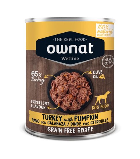 Εικόνα της OWNAT WETLINE Turkey with Pumpkin (DOG) 395g