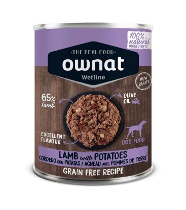 Εικόνα της OWNAT WETLINE Lamb with Potatoes (DOG) 395g