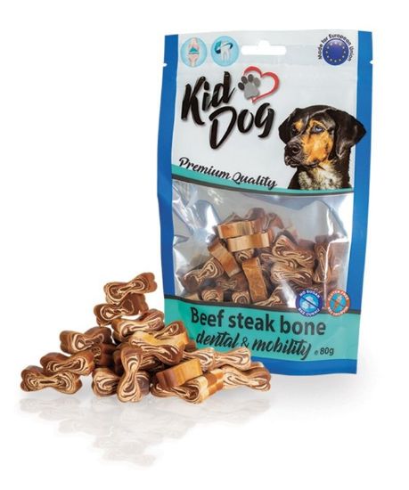 Εικόνα της KIDDOG Beef steak bone dental & mobility 80 g