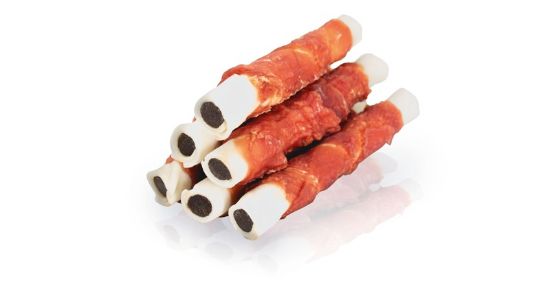 Εικόνα της KIDDOG BUFFET ROLLER duck breast on buffalo roll 17cm/60g, stuffed with chicken liver [50pcs]