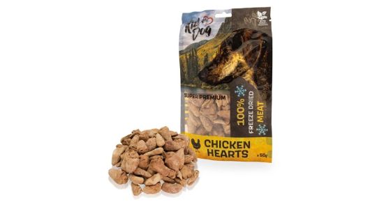 Εικόνα της KIDDOG SUPER PREMIUM 100% freeze dried chicken hearts 50 g