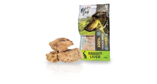 Εικόνα της KIDDOG SUPER PREMIUM 100% freeze-dried rabbit liver 50 g