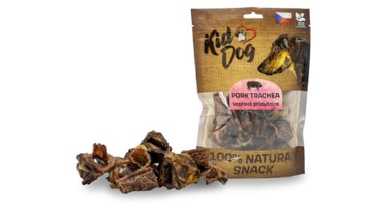 Εικόνα της KIDDOG 100% Natural Snack, sliced pork trachea 4–5 cm / 200 g