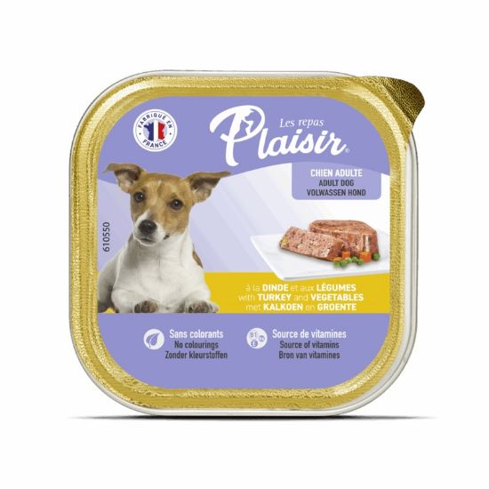 Εικόνα της (18)Plaisir dog ALUTRAY terrine with turkey & vegetables 300g