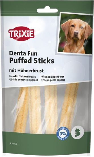 Picture of Denta Fun puffed sticks, with chicken breast, 12.5 cm, 40 g