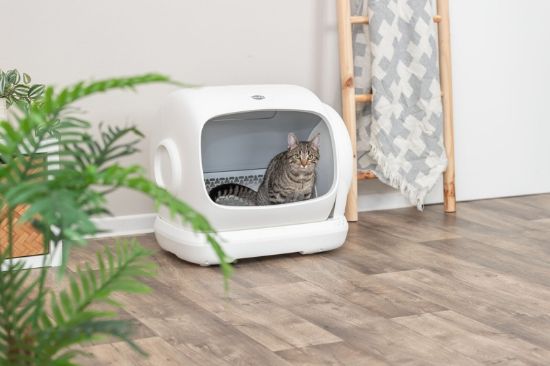 Picture of Self-Cleaning cat litter tray XL, plastic, 63 × 57 × 51 cm, white