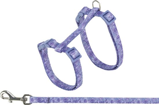 Picture of Cat harness with lead, geometry, 27–45 cm/10 mm, 1.20 m, various