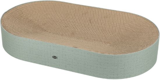 Εικόνα της Lido scratching bed, cardboard, catnip, 63 × 10 × 35 cm, sage
