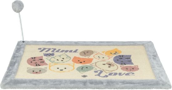 Picture of Mimi scratching mat with toy, 70 × 45 cm, grey