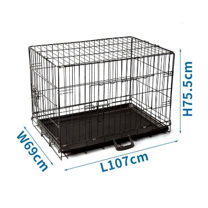 Εικόνα της Iron pet cage L107*W69*H75.5cm Steel wire Black